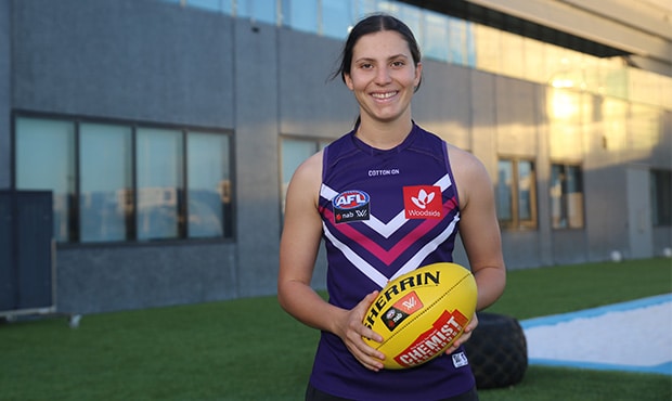 sergeant web 3110.jpg Midfielder Matilda Sergeant was drafted with pick no.62 at the AFLW Draft. - Fremantle,Fremantle Dockers